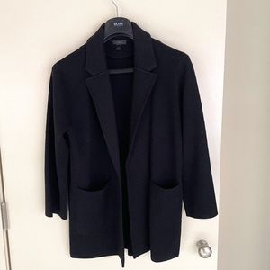 J. Crew Relaxed Black Sweater Blazer Sz. L